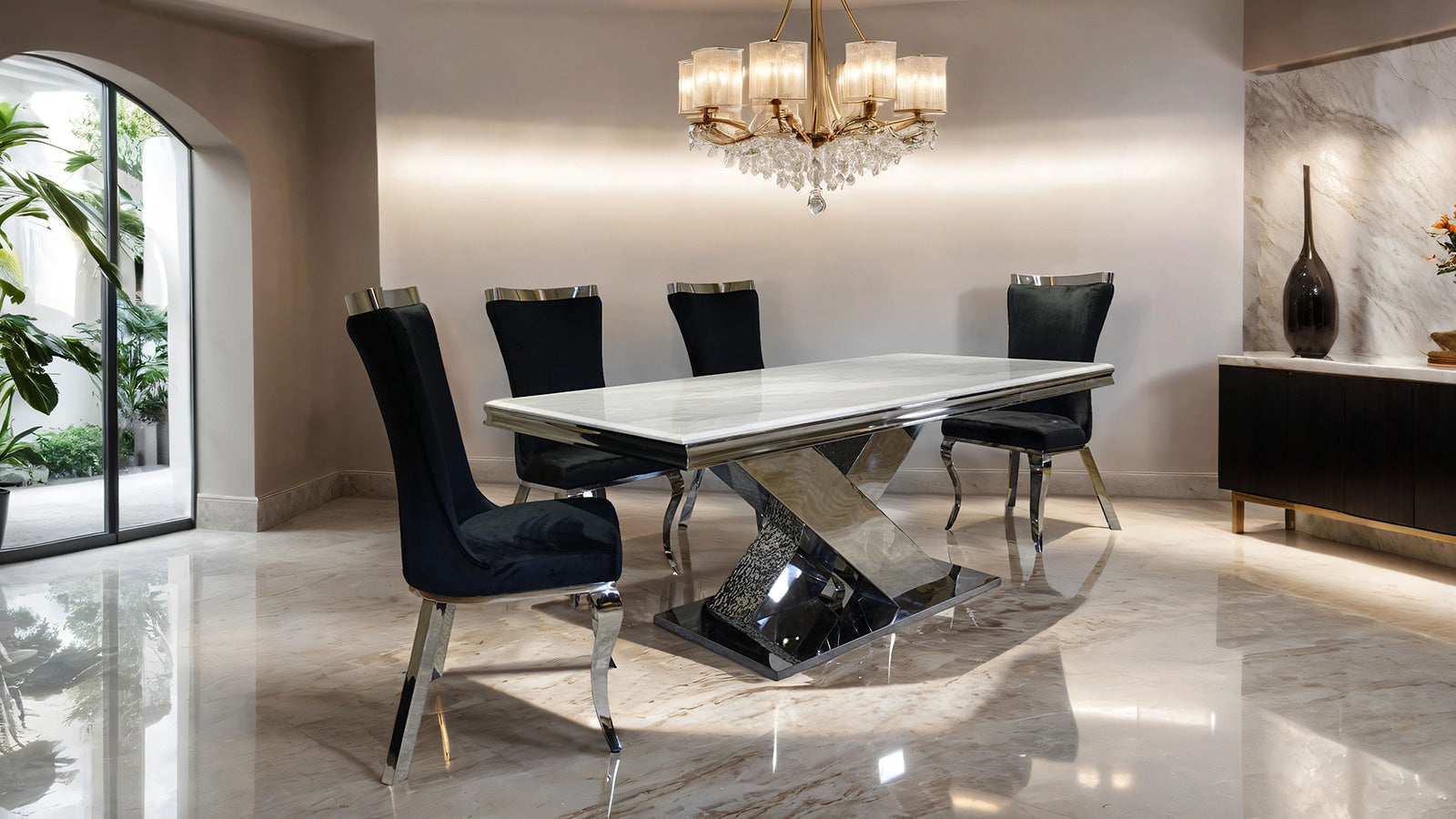 BASILICATA - Side Chair (2/CTN) - FM33012BK-SC-2PK