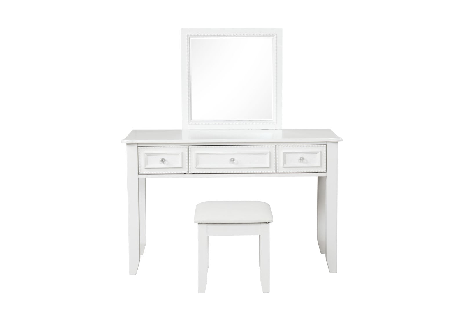 NAUCALPAN - Vanity Set w/ Stool - FM7456WH-V-SET