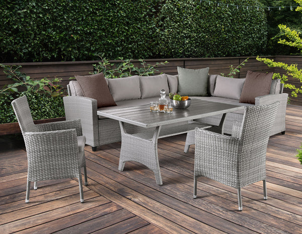 KIMARA - 5 Pc. Patio Dining Set, Gray - FM80001GG-SET+2CH