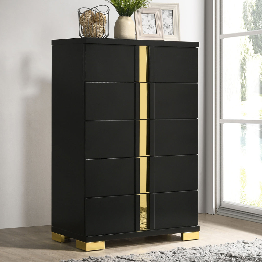 LILLESTROM - Chest, Black/Gold - FM7217BK-C