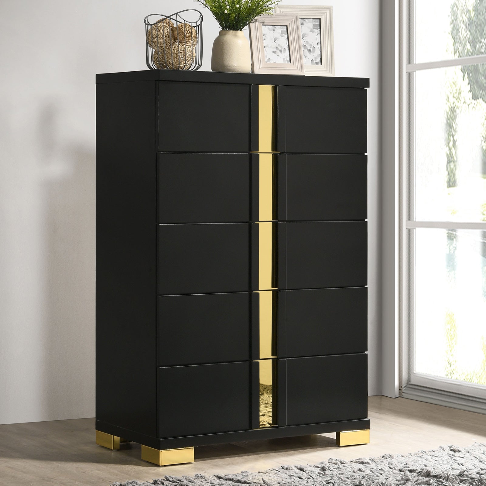 LILLESTROM - Chest, Black/Gold - FM7217BK-C