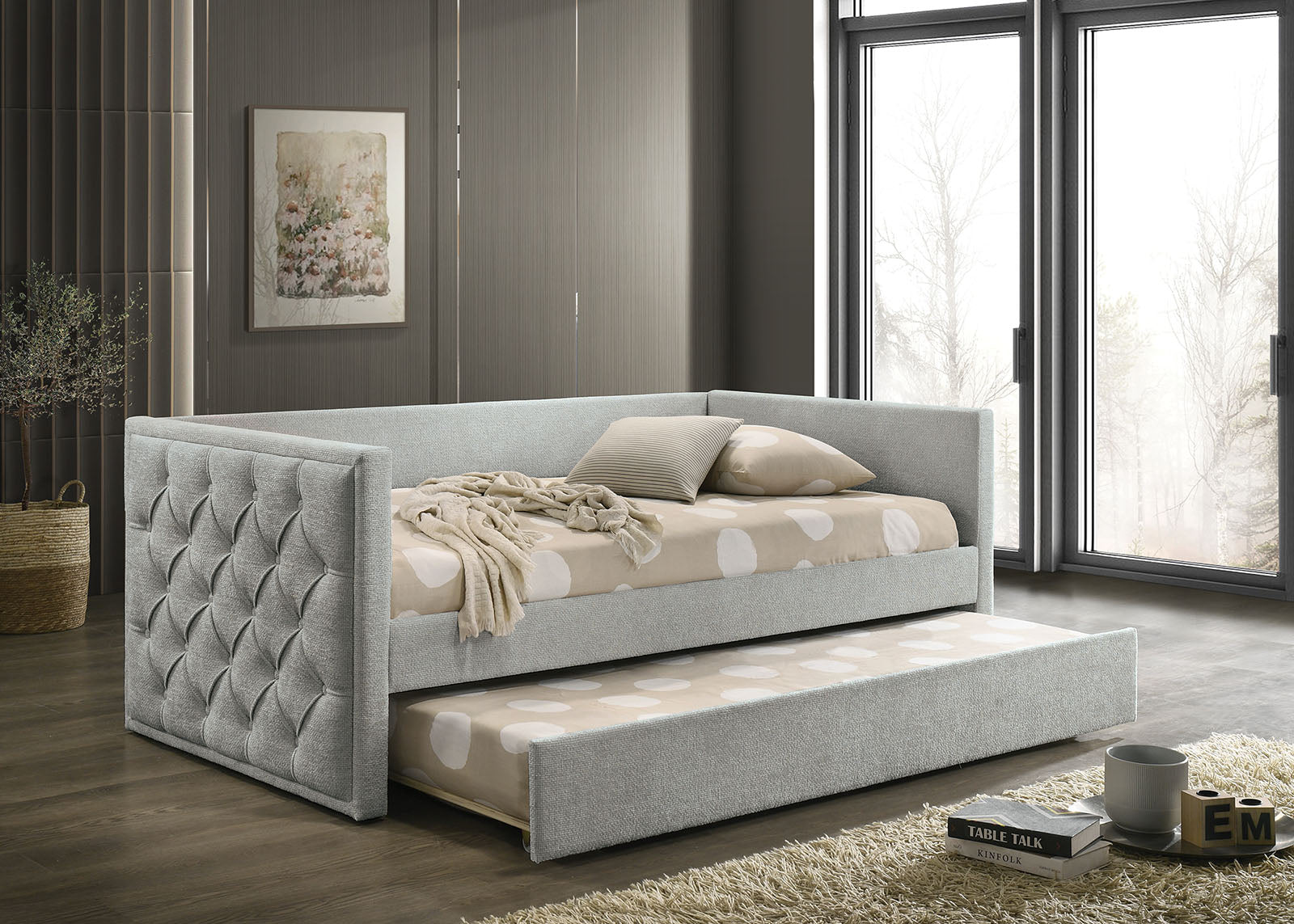 RENZI - Daybed w/ Trundle - FM1202GY-BED
