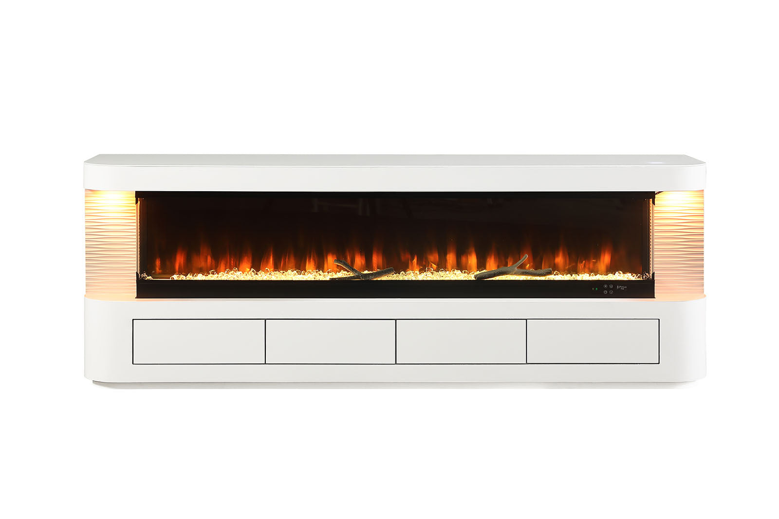 LUKEN - 71" TV Stand w/ Electric Fireplace - FM-AC8010WH-TV