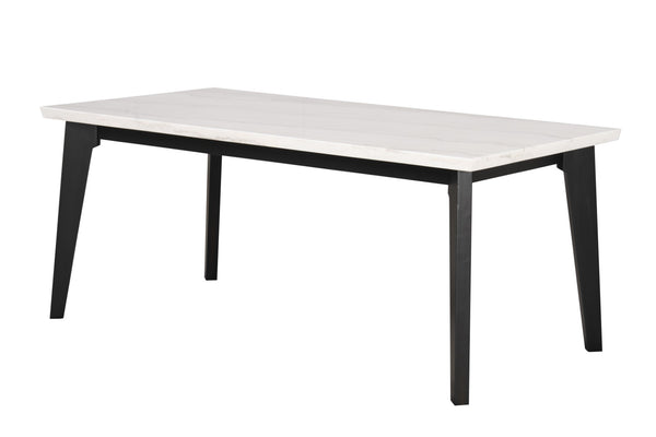 SABRO - Rect Dining Table w/ Marble Top - FM3330BK-T-TABLE