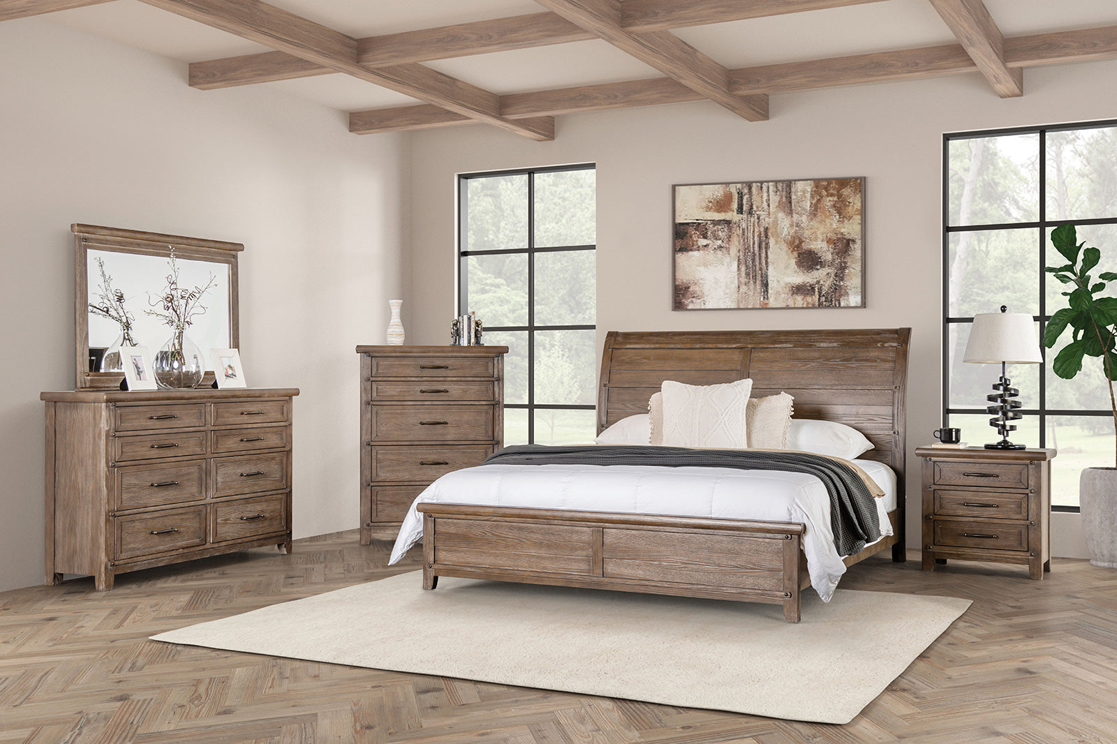 MERTHYR - Dresser, Brown - FM7431BR-D