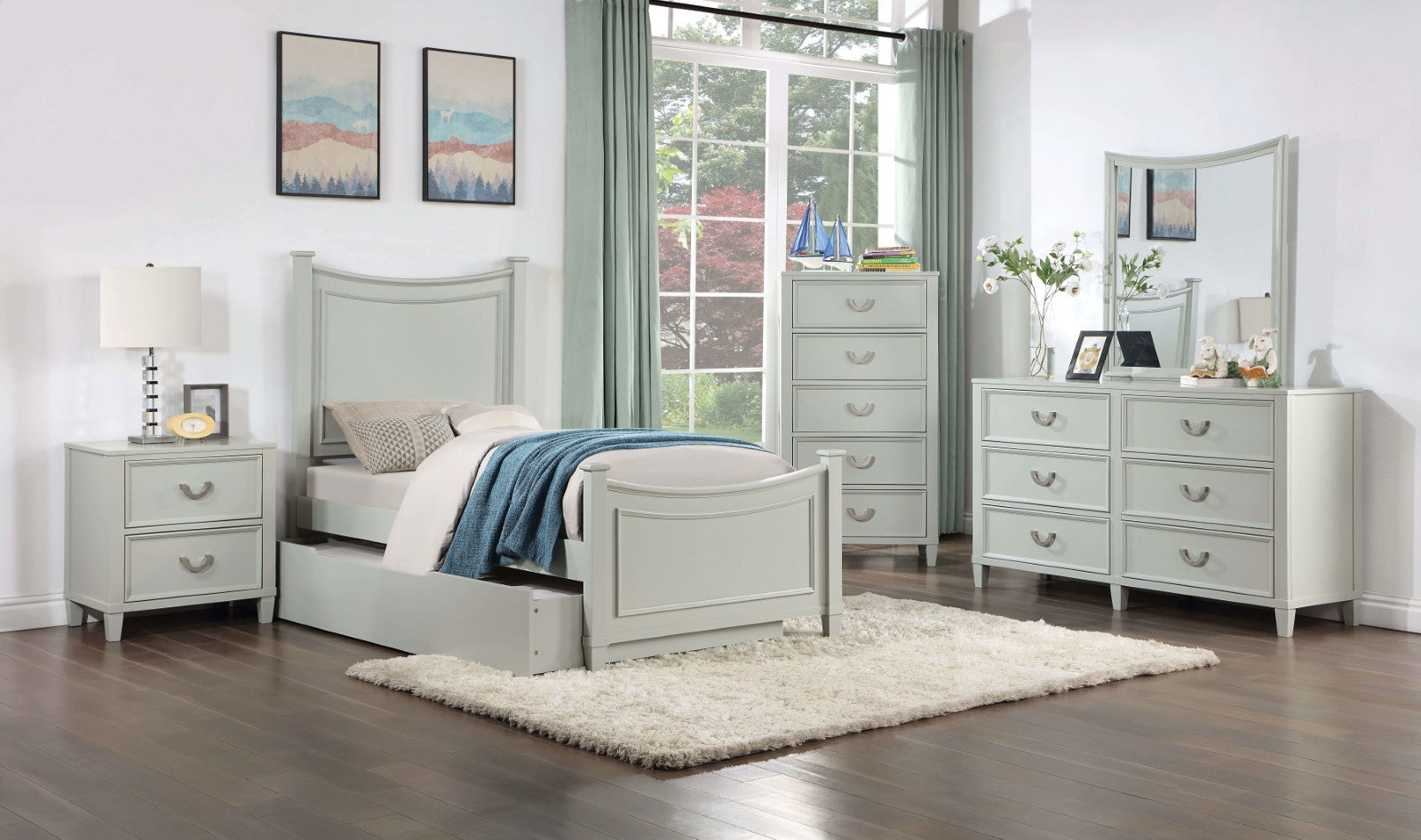 LYCORIDA - 4 Pc. Full Bedroom Set - CM7477GY-F-4PC