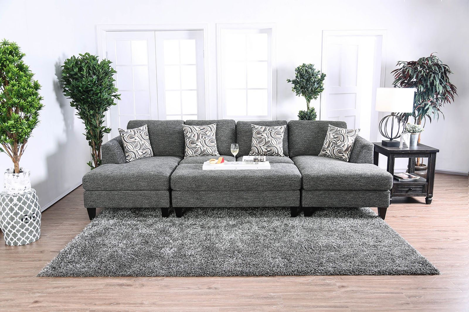 LOWRY - Sectional + Ottoman - CM6363-SET