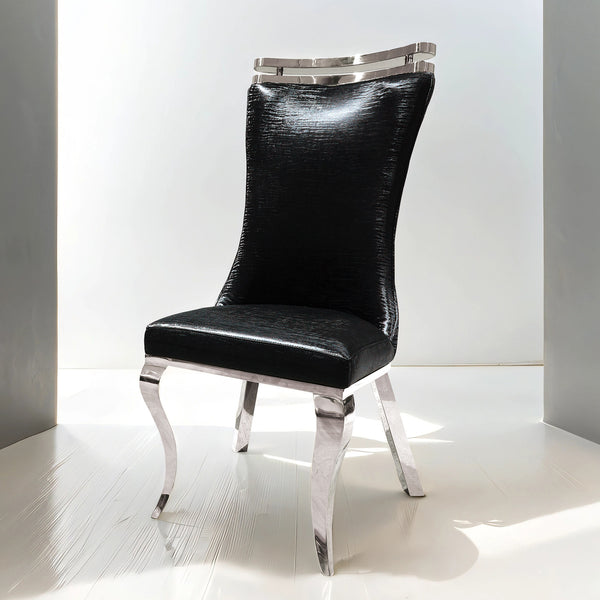 PALAZZO - Silver Chair (2/CTN) - FM33010BK-SC-2PK