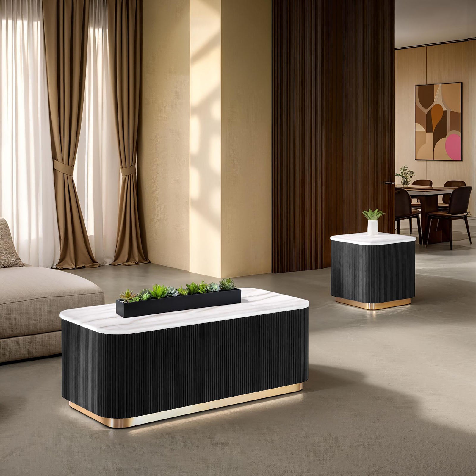 VIRDEN - Rectangle Cocktail Table - FM47000BK-C