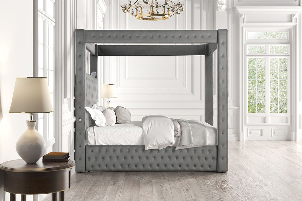 ETHEREA - Queen Bed - CM7482GY-Q-BED