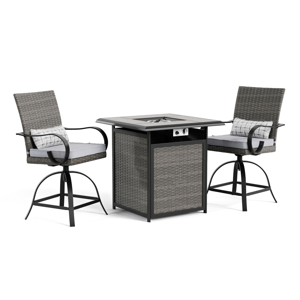 AROSA - 3 Pc. Fire Pit Counter Ht. Set - GM-2024-3PC