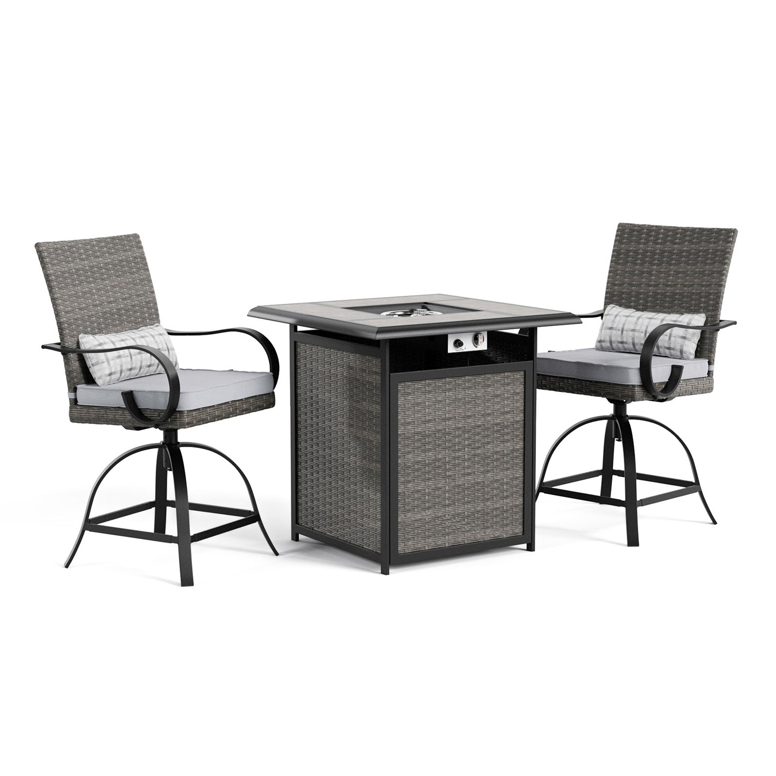 AROSA - 3 Pc. Fire Pit Counter Ht. Set - GM-2024-3PC