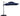 FIDA - 8' Square Umbrella, Double Top, Navy + Base - LA-A029BL+BASE