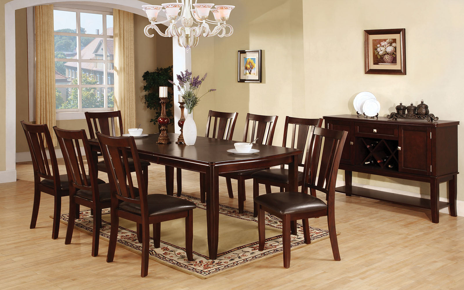 EDGEWOOD I - 9 Pc. Dining Table Set - CM3336T-9PC