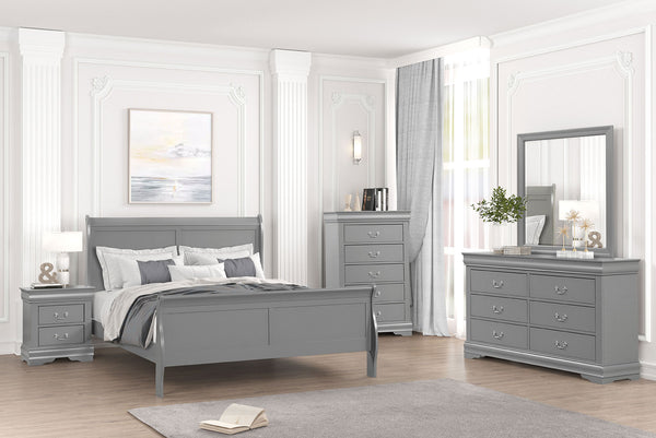 LOUIS PHILIPPE - Full Bed, Gray - FM7866GY-F-BED