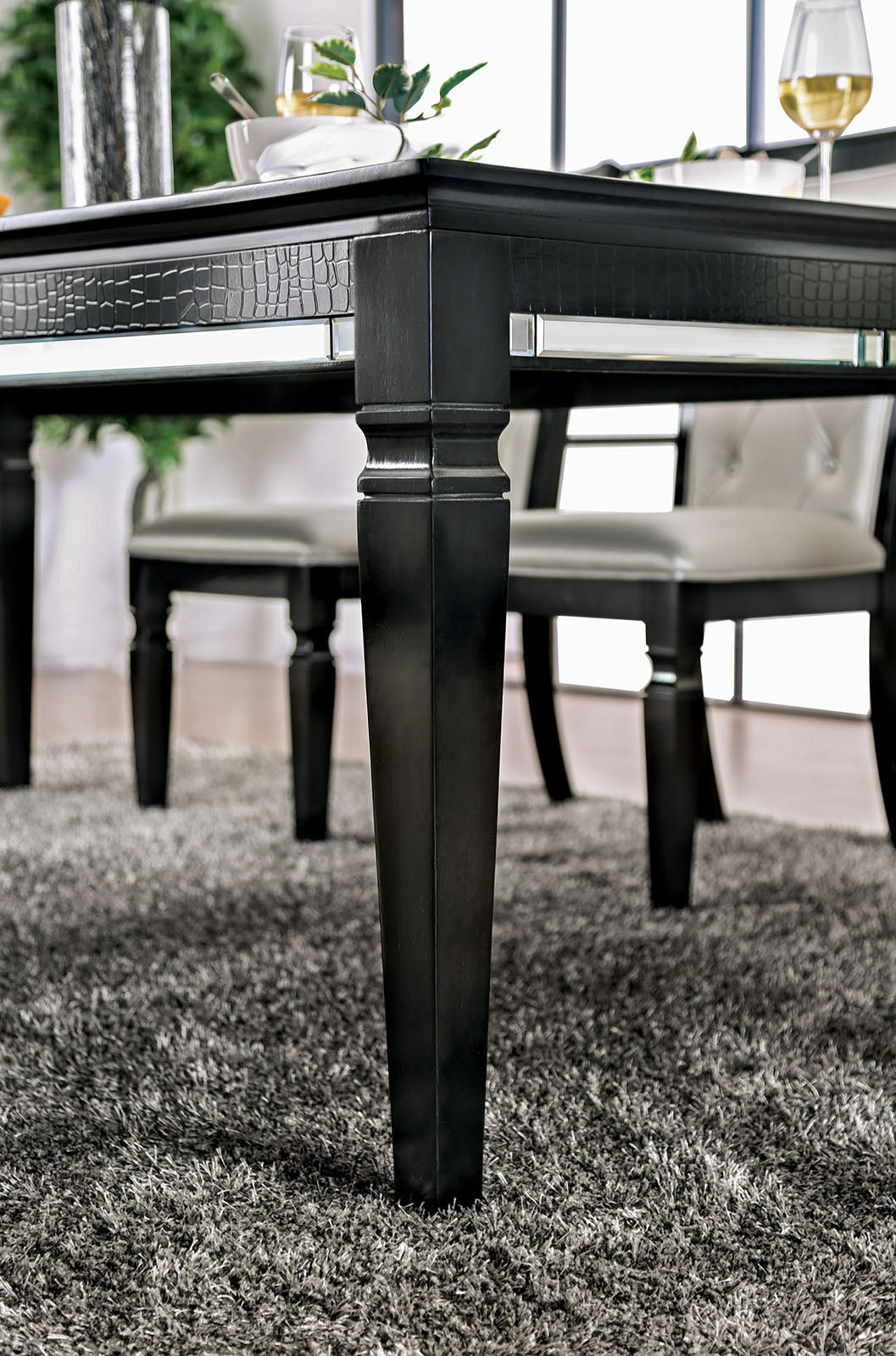 ALENA - 9 Pc. Dining Table Set - CM3452BK-T-9PC