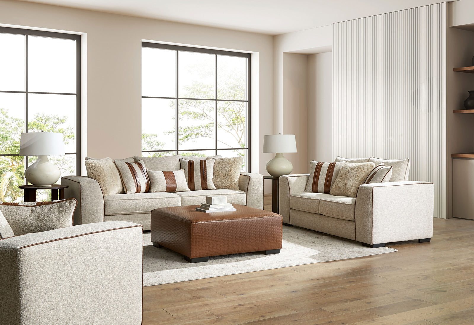 ULVERY - Chair, Beige/Brown - SM5185-CH