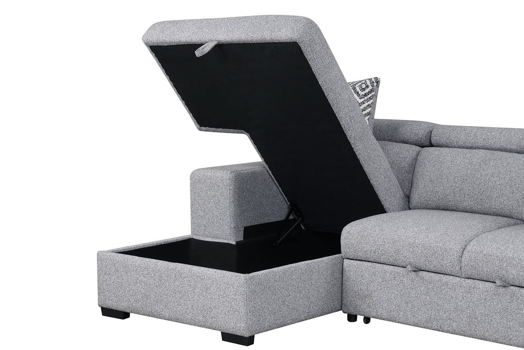 CHATTERIS - Left-Chaise Sectional - FM64000GY-SECT-L