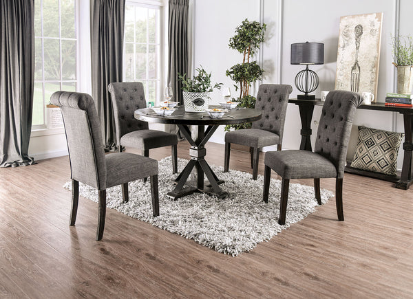 ALFRED - 5 Pc. Round Dining Table Set - CM3735RT-5PC-GY