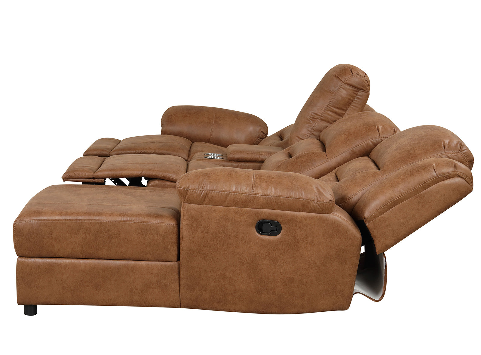 SEPTIMUS - Sectional, Saddle Brown - TM6028BR-SECT