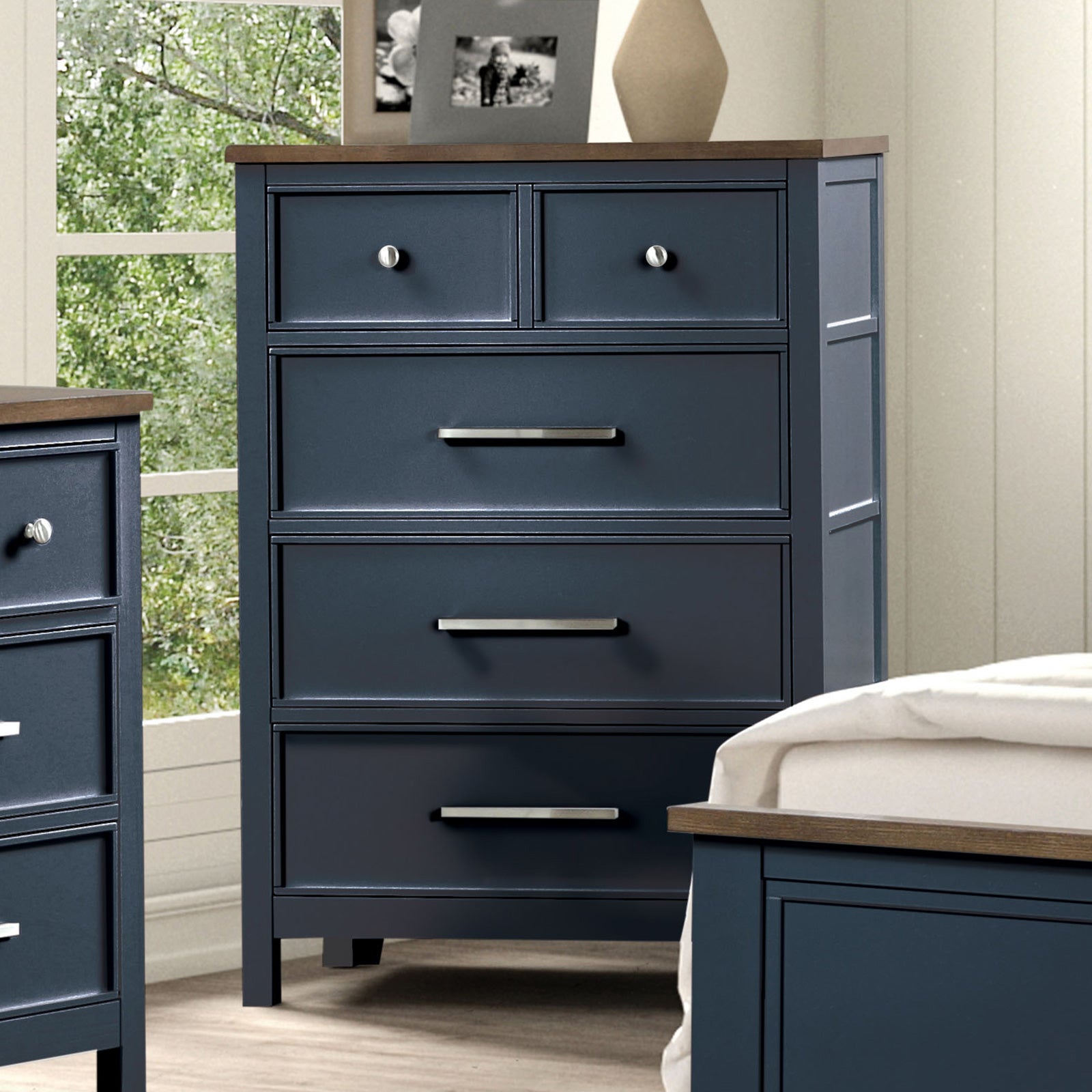 PINETOP - Chest, Blue/Dark Brown - FM7171BL-C