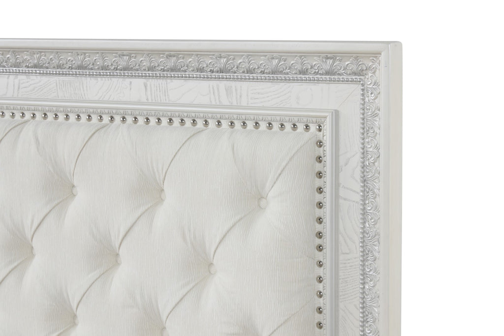 STELLA MIA - E.King Uph Bed - FM70000WH-EK-F-BED