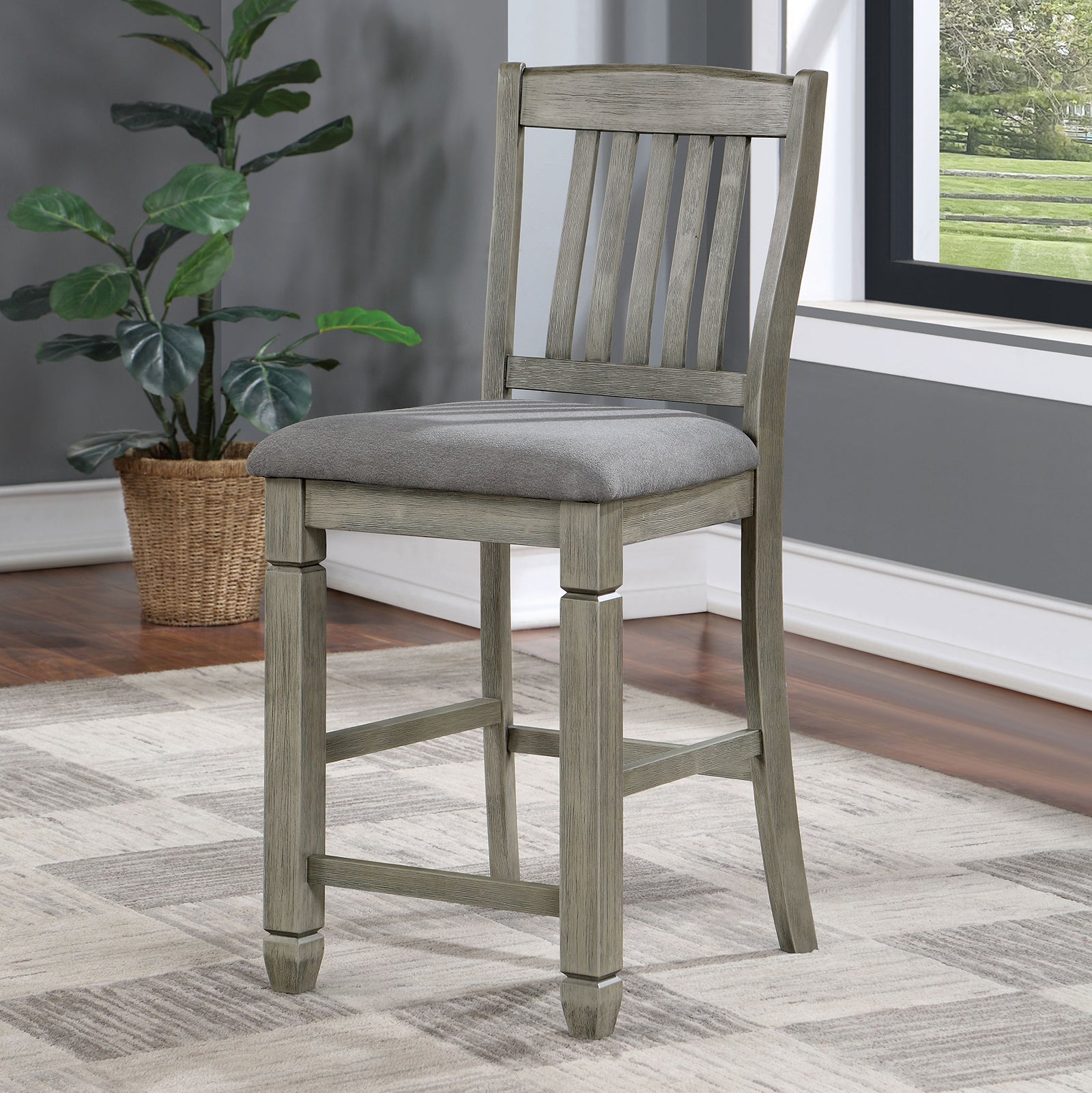 ANAYA - Counter Ht. Chair (2/CTN) - CM3512GY-PC-2PK