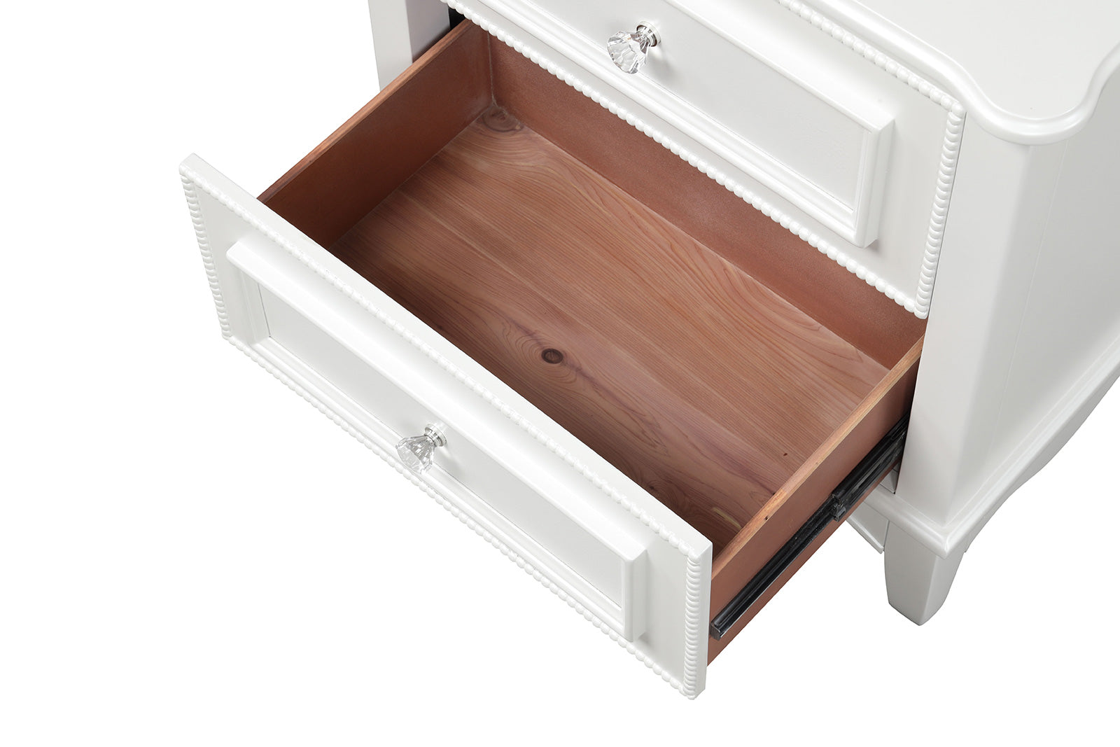NAUCALPAN - Nightstand w/2 Drawers, White - FM7456WH-N