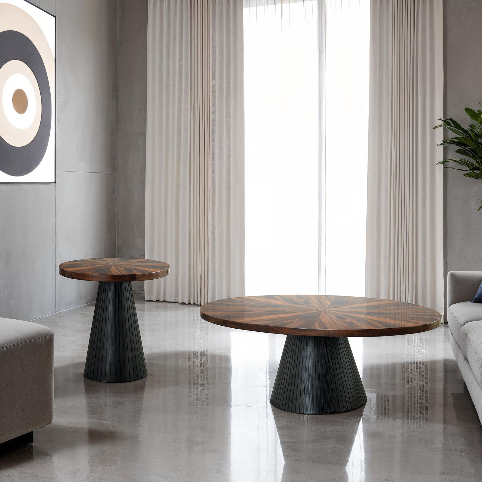 SURDAL - Oval Coffee Table - FM44005BK-CO-TABLE