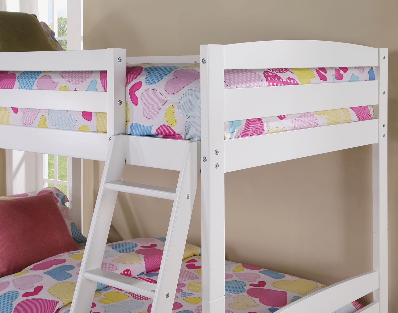 CANDICE - Twin/Twin Bunk Bed, White - FM-BK002WH