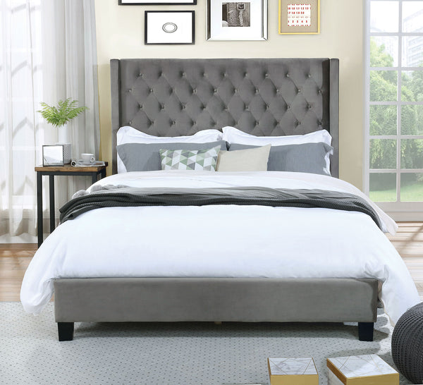 RYLEIGH - Queen Bed, Gray - FM7141GY-Q-BED