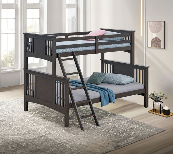 SPRING CREEK - Twin/Full Bunk Bed, Stain Gray - FM-BK602F-GY-BED