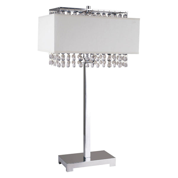 NAYA - Table Lamp, White, Hanging Crystal - L7733WH