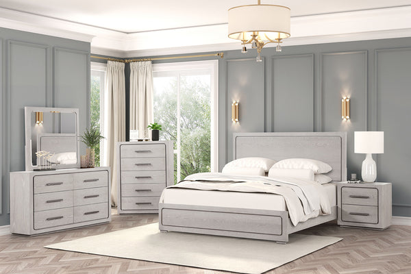 CROWTHORNE - Queen Bed, White Oak - FM70100AK-Q-BED
