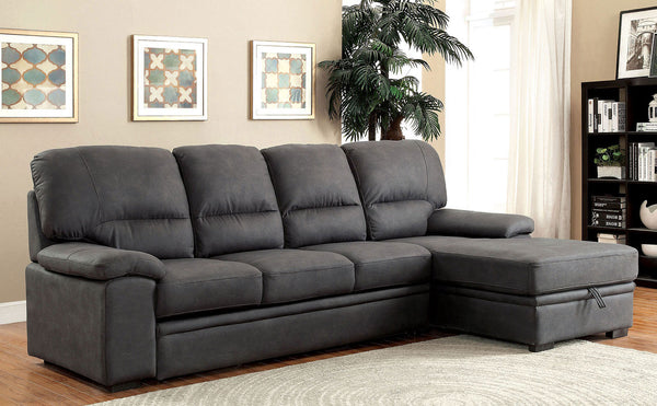 ALCESTER - Sectional w/ Sleeper - CM6908BK-SET