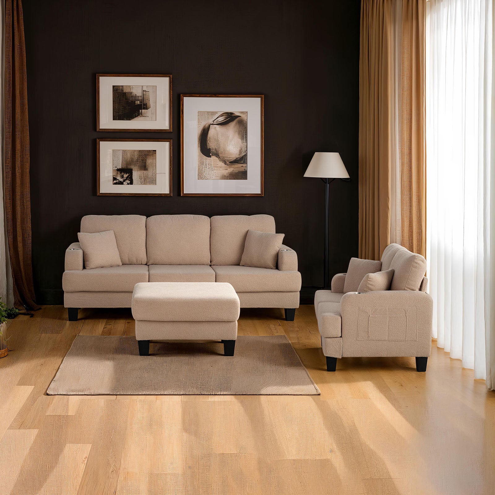 CINDERFORD - Loveseat - SL6936BG-LV-PK