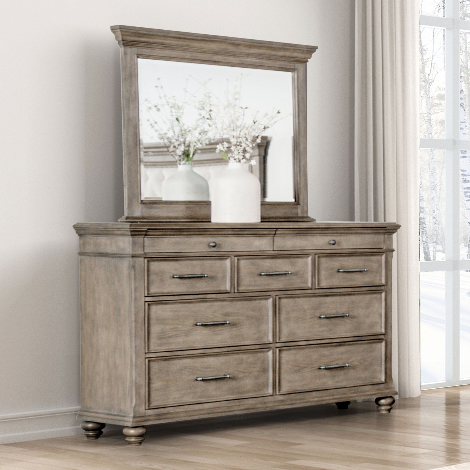PHILOMATH - Dresser, Aged Oak - FM7430BR-D