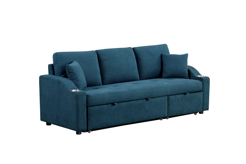 ROYDEN - Sleeper Sofa w/ Cupholder - FM6963BL-PK