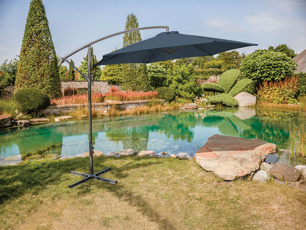 GLAM - Cantilever Umbrella w/ LED, Dark Sapphire - GM-3003DS