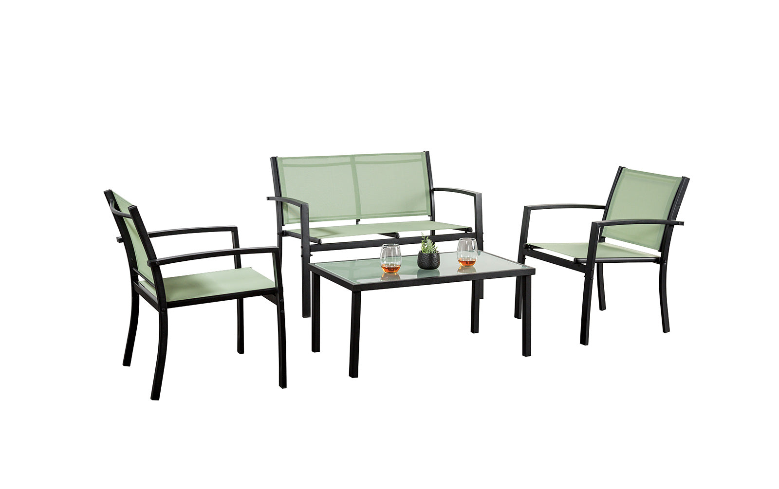IBIZA - 4 Pc. Sling Set, Green - LA-A017GR-4PK