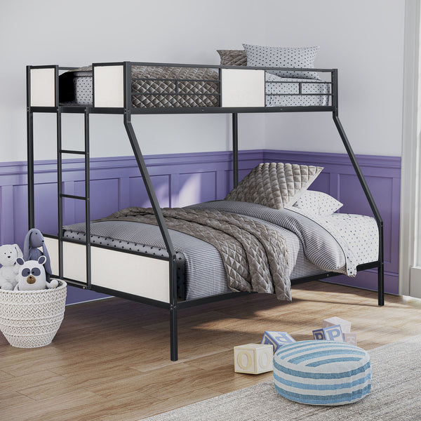 MOLTON - Twin/Full Metal Bunk Bed (K/D), Black - FM-BK904BK-TF