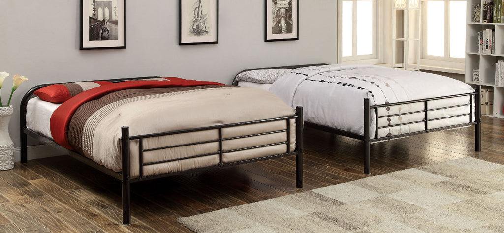 BROCKET - Metal Full/Full Bunk Bed - CM-BK1035F-BK-BED