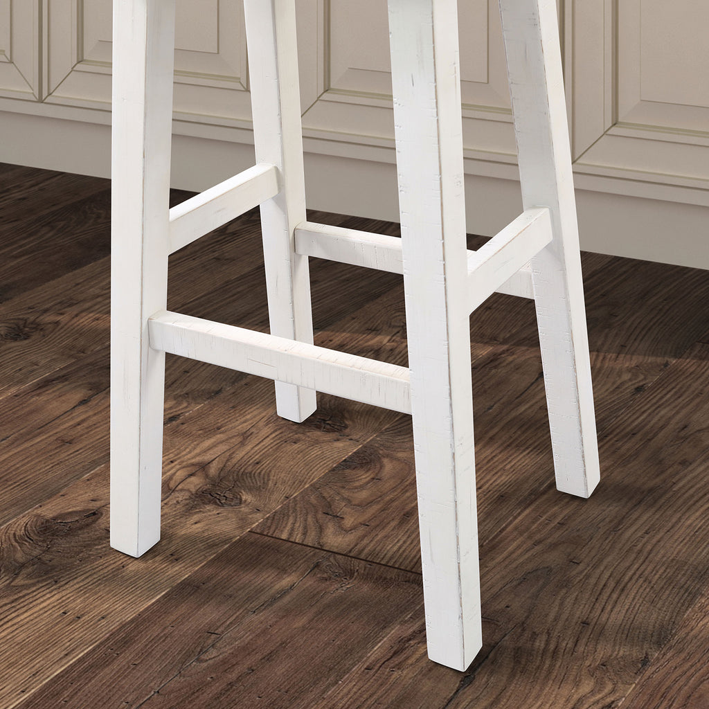 BIASCA - 29" Stool, (2/CTN), Gray/White - FM-BR3001WH-29-2PK