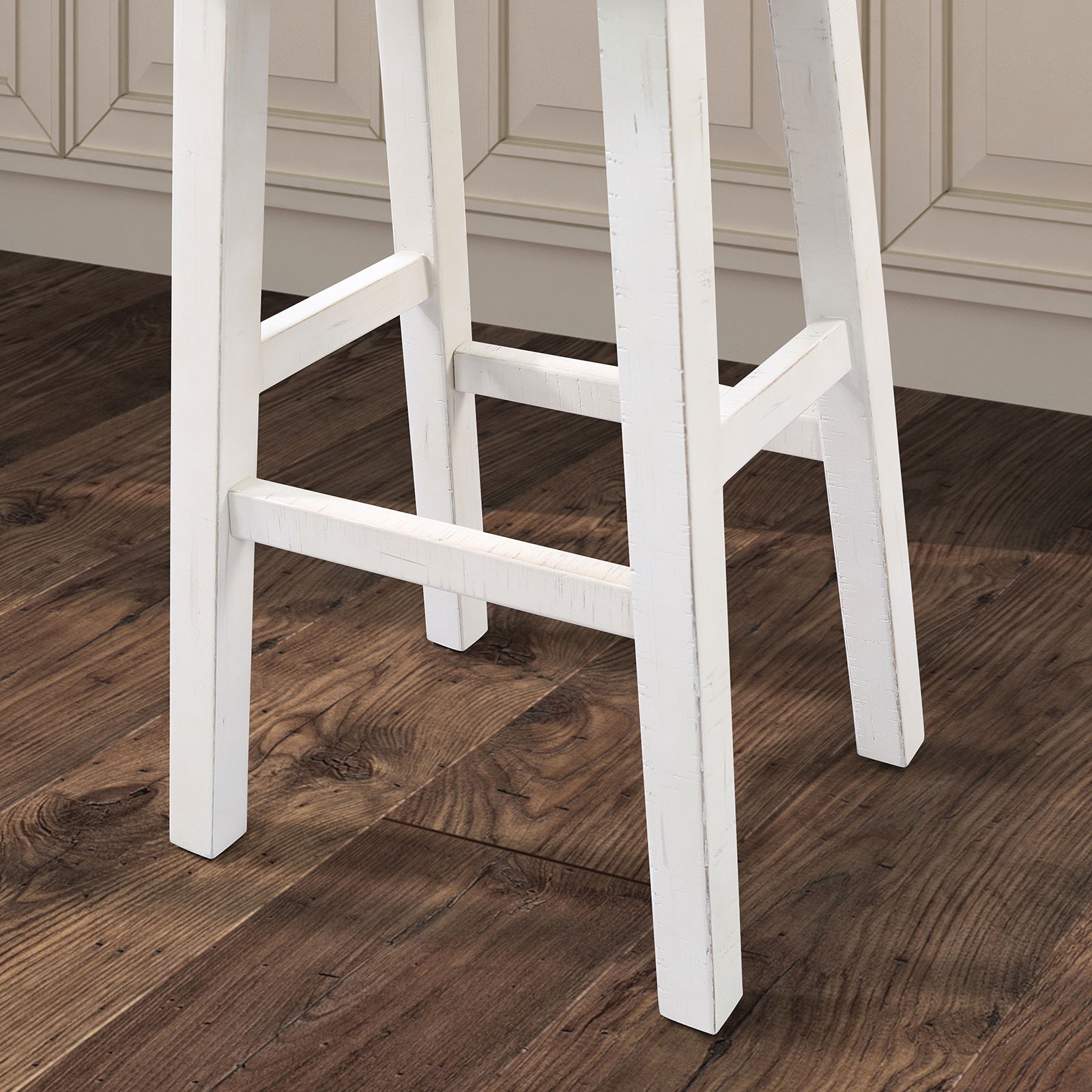 BIASCA - 29" Stool, (2/CTN), Gray/White - FM-BR3001WH-29-2PK