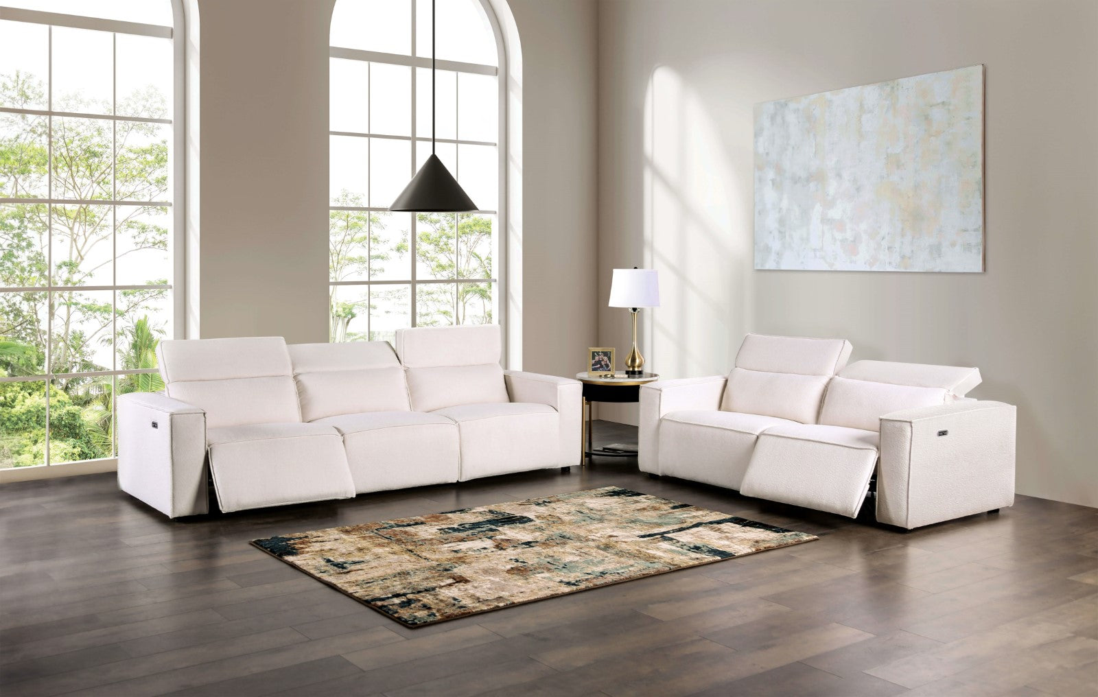 TREHARRIS - Power Sofa + Loveseat - FM62002WH-PM-2PC