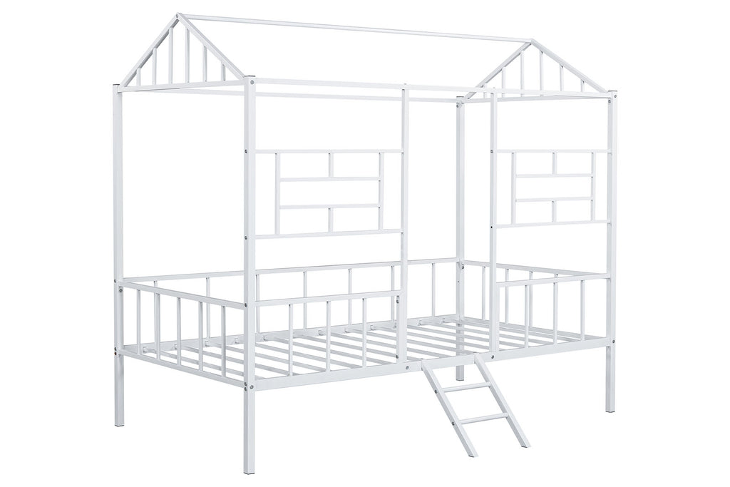 RHONDA - Twin Loft Bed (K/D), White - FM-BK908WH-T