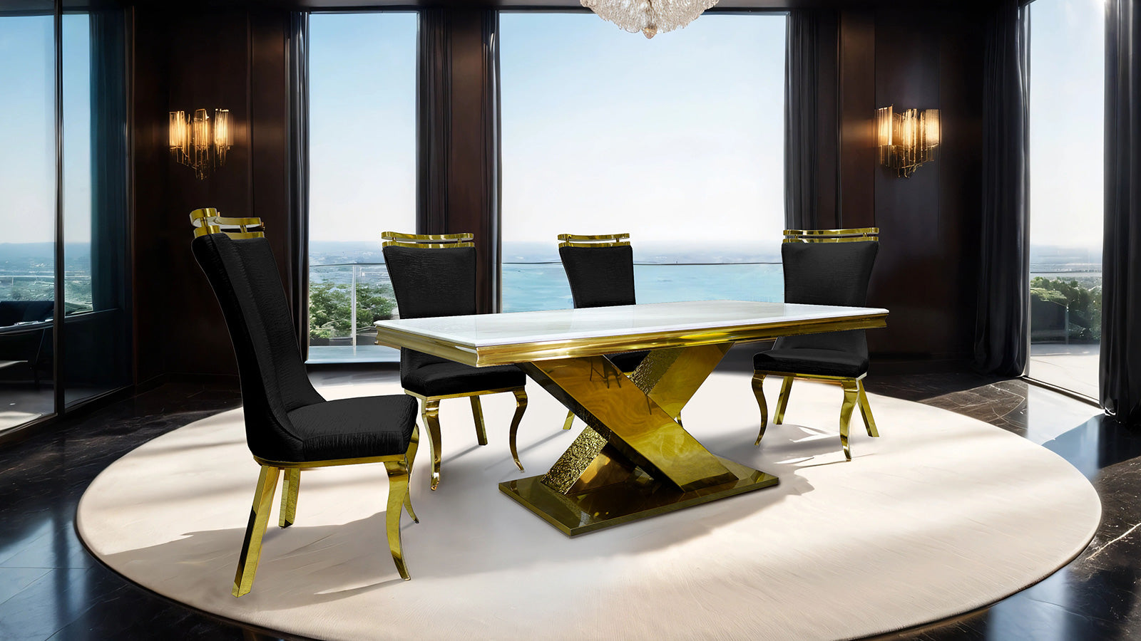 PALAZZO - Dining Table - FM33002GD-T-TABLE