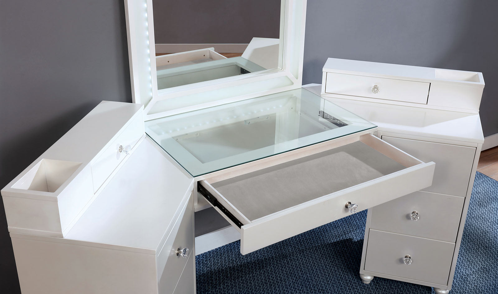 TRACIE - Vanity Set, Luminous White - FOA-DK5686WH-PK