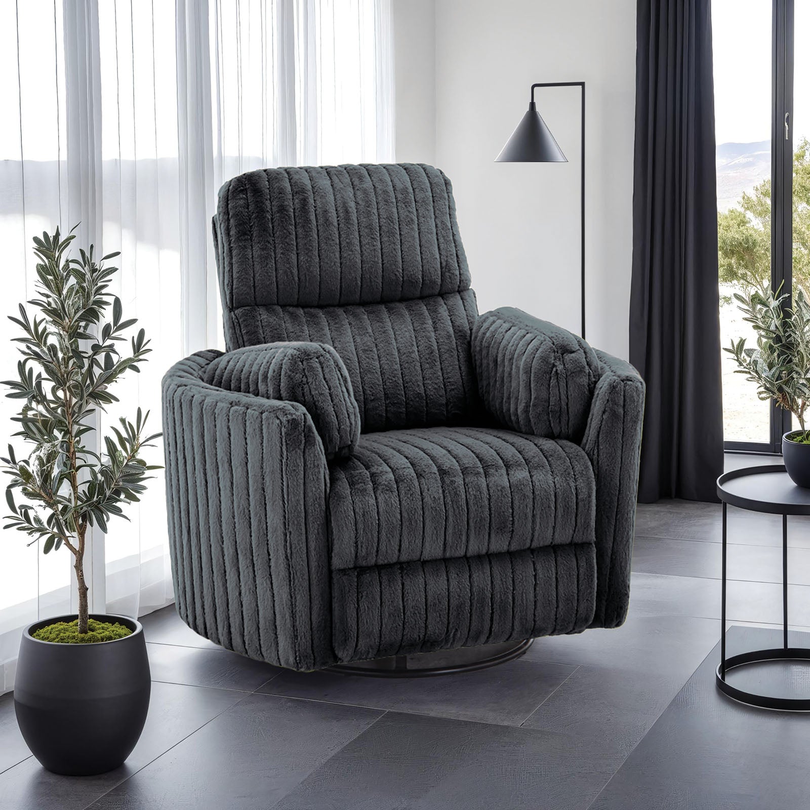 BELPER - Power Glider Recliner w/ Swivel - FM-AC8018DG-PM