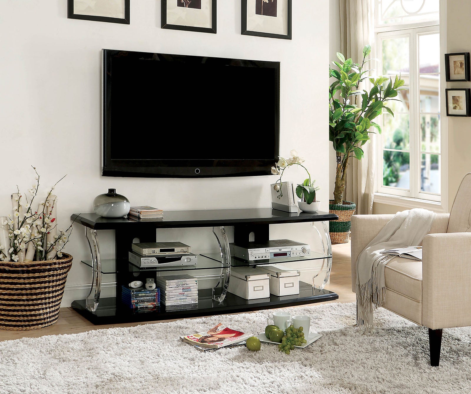 ERNST - 60" TV Stand - CM5901BK-TV-60